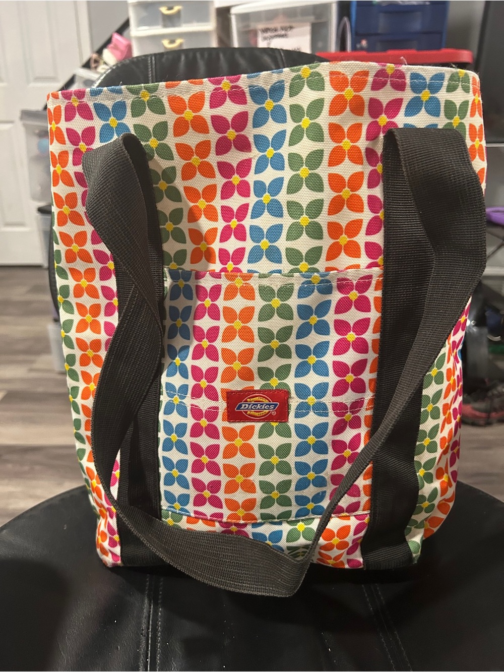 Dickies Multicolor Floral Canvas Tote with Dark Handles